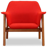 Miller Accent Chair in Burnt Orange and Walnut