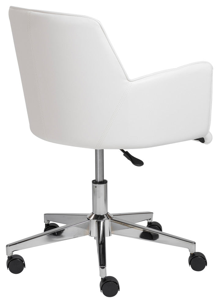 Sunny Pro Office Chair, Gray With Chrome Base, White