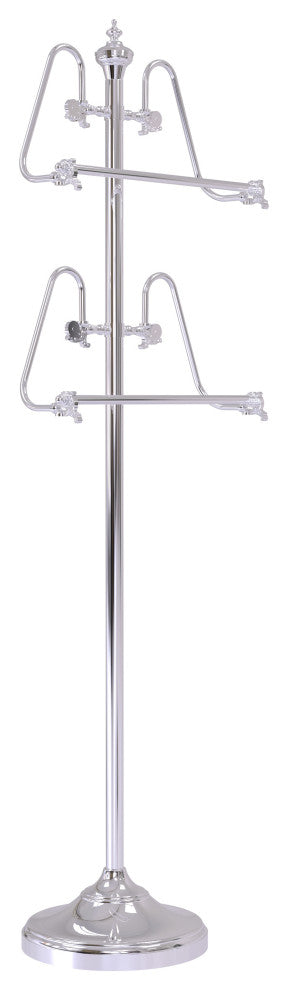 Foor Standing 49" Towel Stand, Polished Chrome