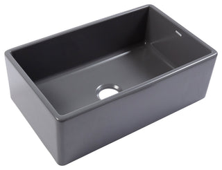 Austen Matte Gray Fireclay 30" Single Bowl Farmhouse Undermount Kitchen Sink