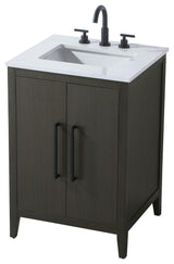 Home Living 24" Single Bathroom Vanity, Mocha Brown
