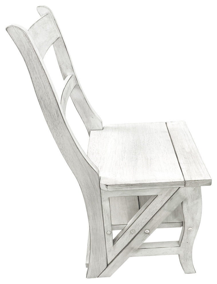 Folding Library Chair - Antique White