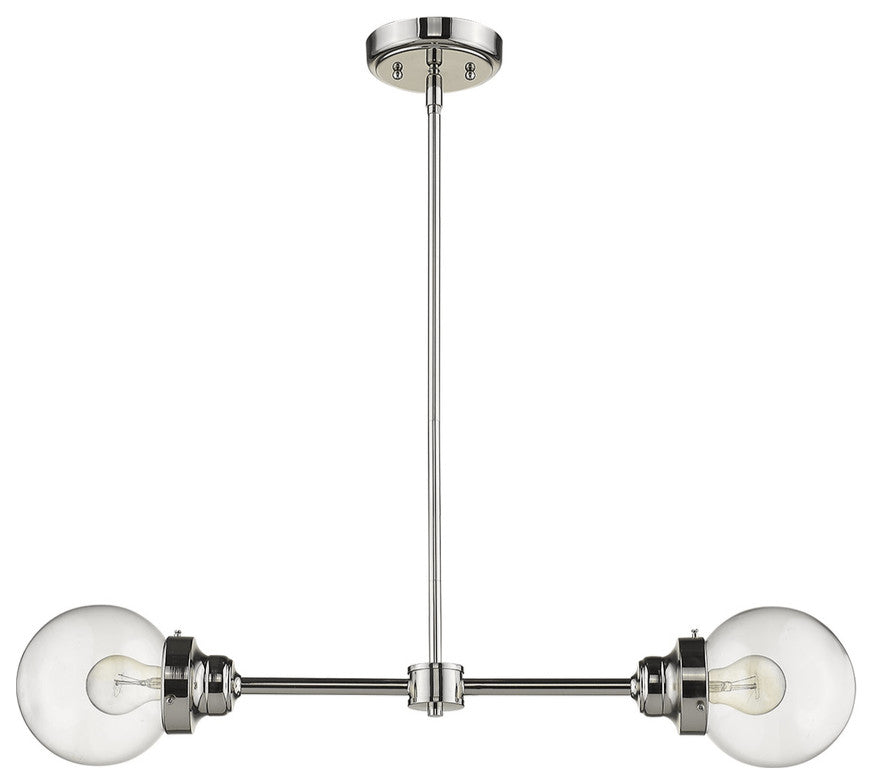 Portsmith 2-Light Polished Nickel Island Pendant