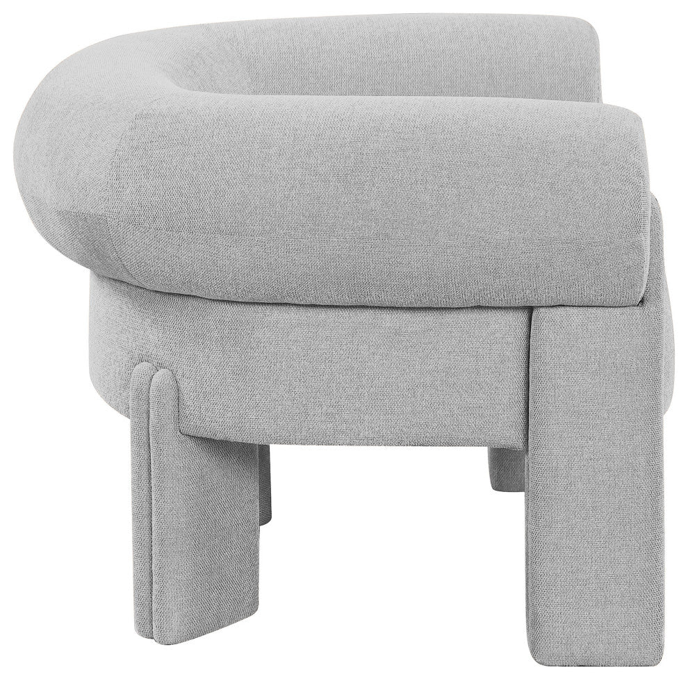Stefano Upholstered Accent Chair, Grey