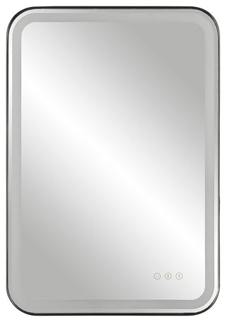 Uttermost Crofton Lighted Black Vanity Mirror