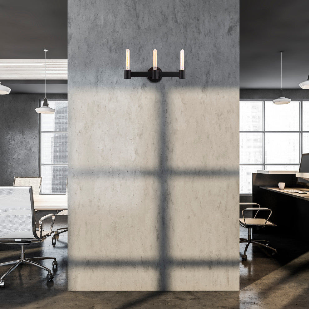 Broyles 3 Light Bath Bar Matte Black