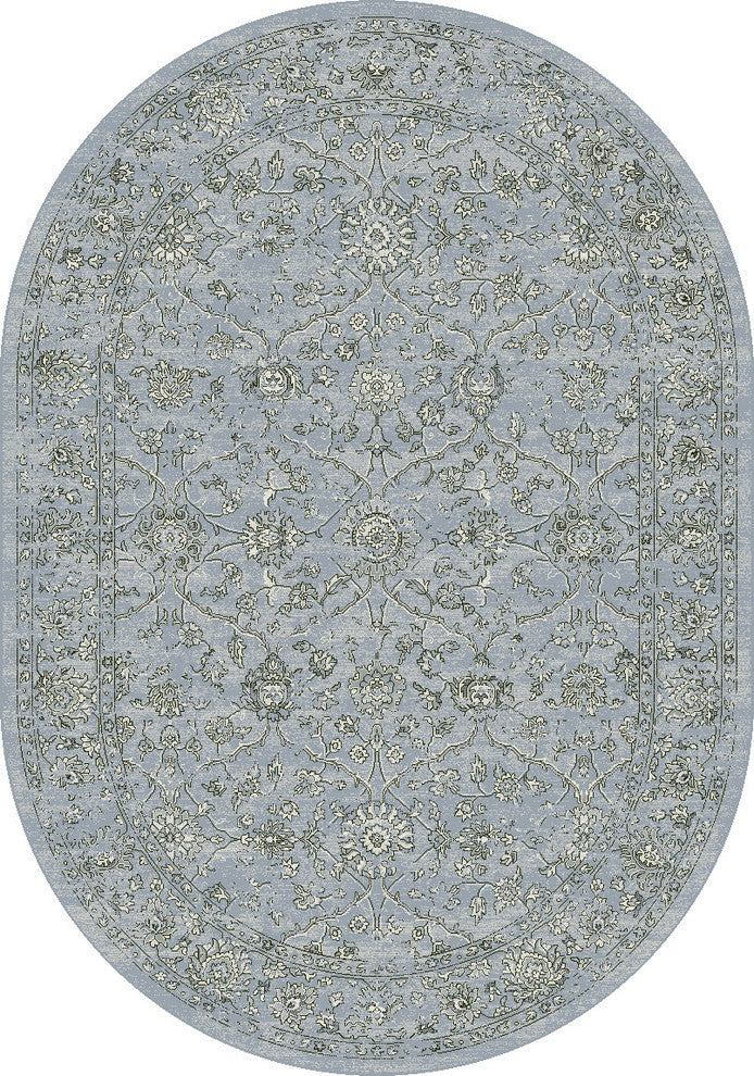 Ancient Garden Rug, 5'3"X7'7" Oval