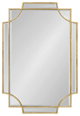 Minuette Decorative Rectangle Wall Mirror, Gold 24x36