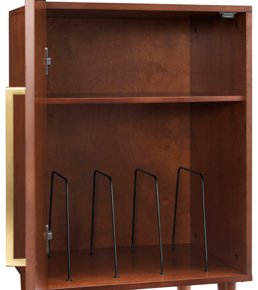 Everett Record Player Stand, Mahogany Finish