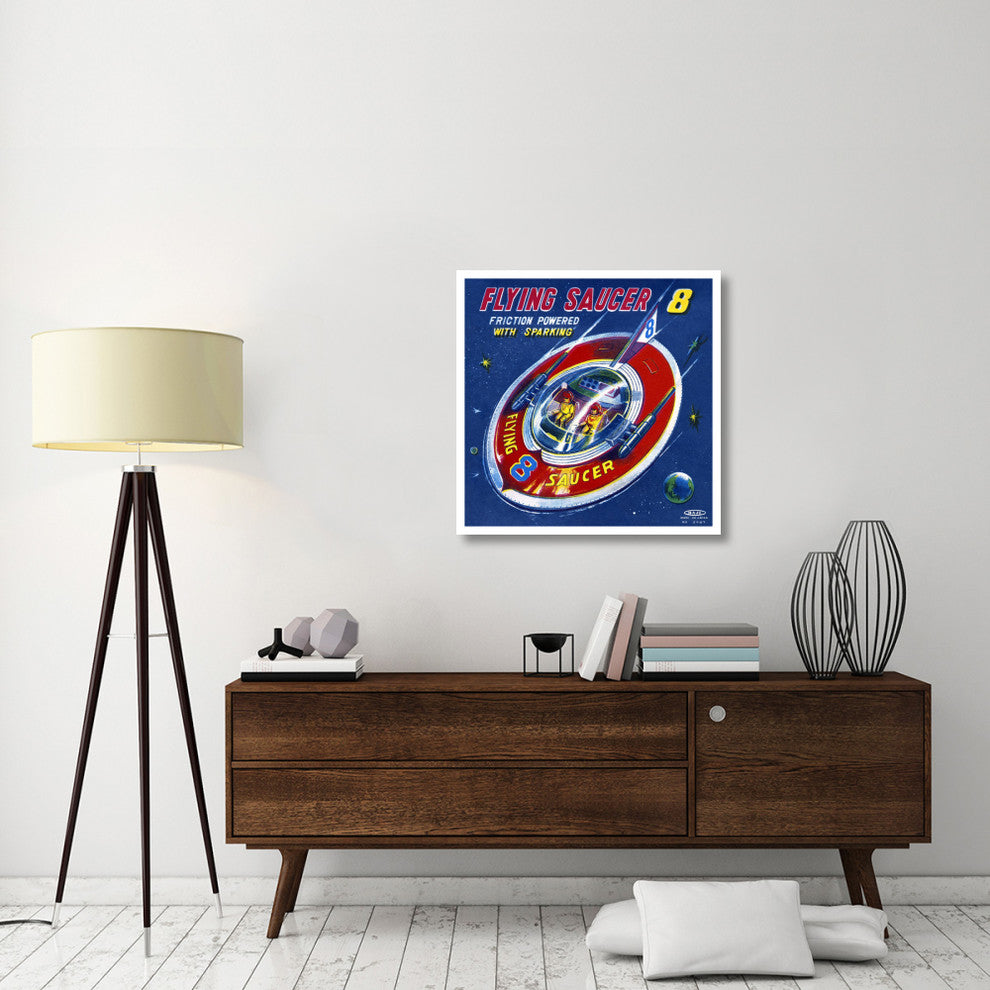 "Flying Saucer 8" Digital Paper Print by Retrorocket, 32"x32"