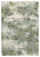 10??X 13??Blue And Sage Distressed Waves Indoor Area Rug
