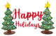 Round Top Collection Merry & Bright Tree Centerpiece Christmas Holidays C21016