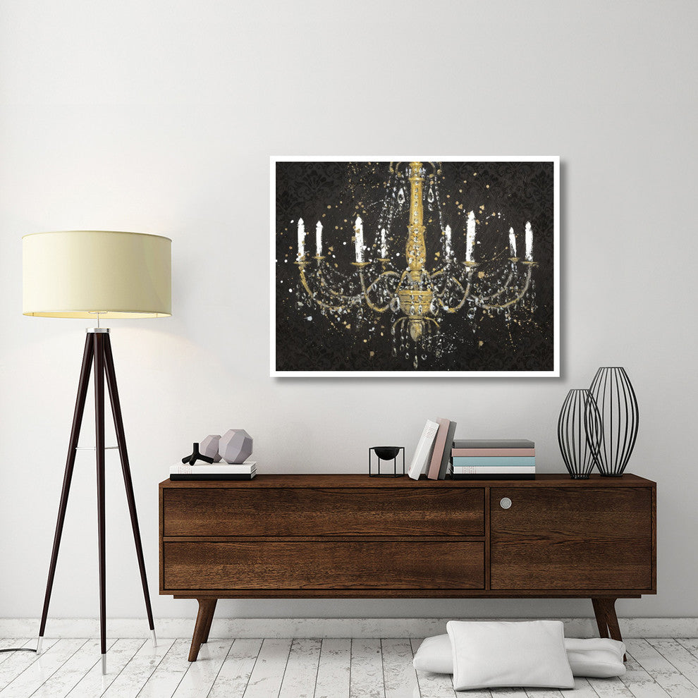 "Grand Chandelier Black I v2" Digital Paper Print by James Wiens, 50"x38"