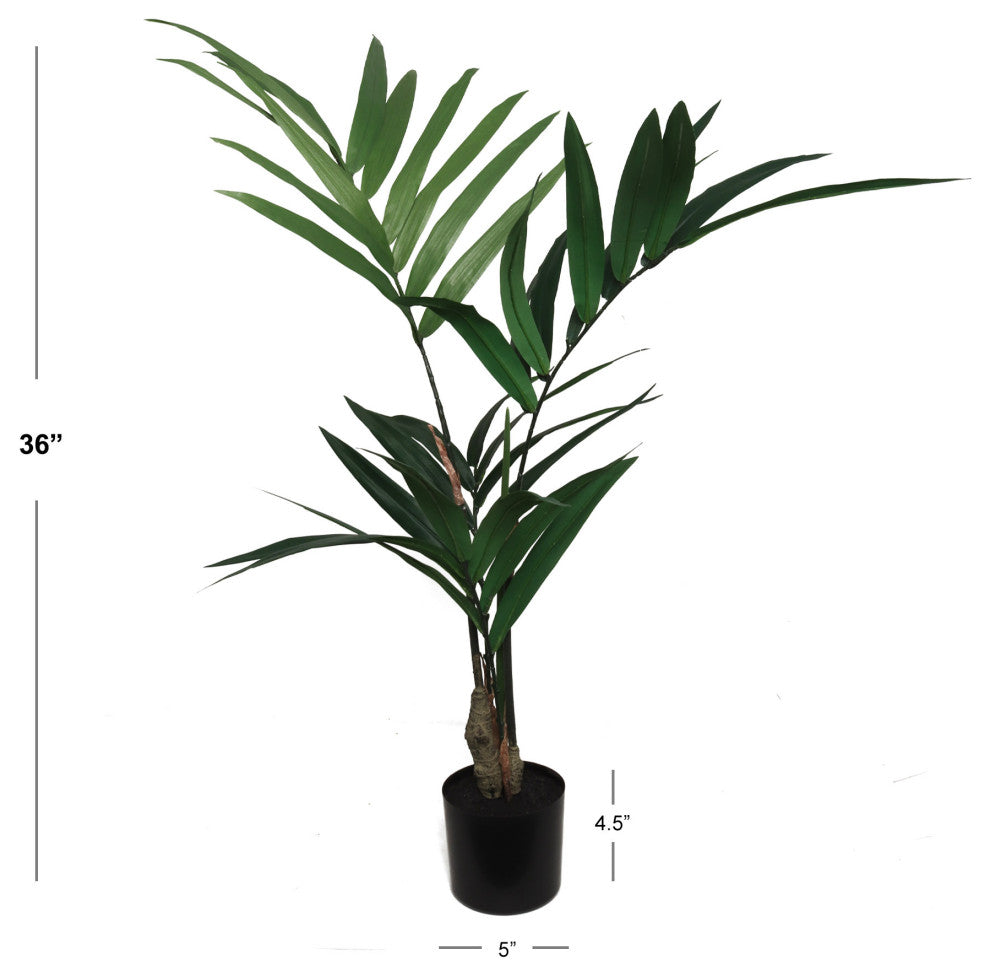3ft Kentia Palm Plant - 38 Leaves Artificial Indoor Home Decor