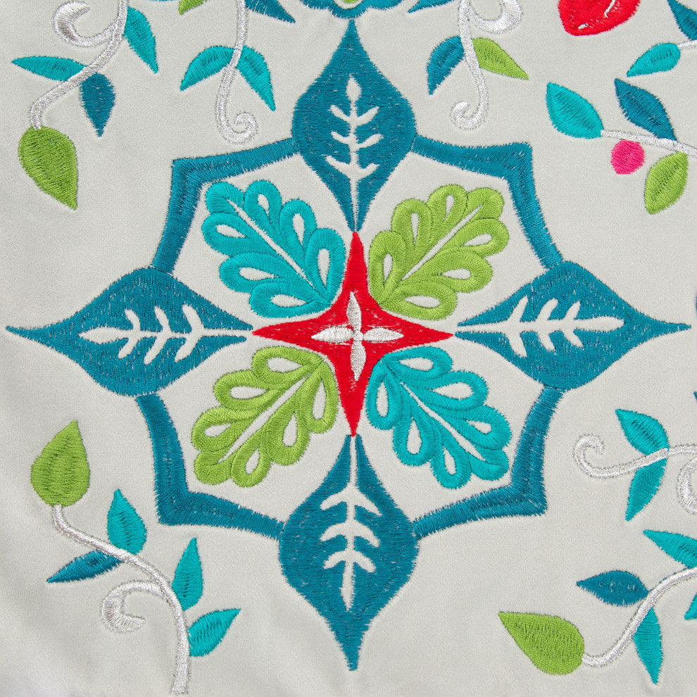 Snowflakes and Berries 20" Pillow  Mulitcolored