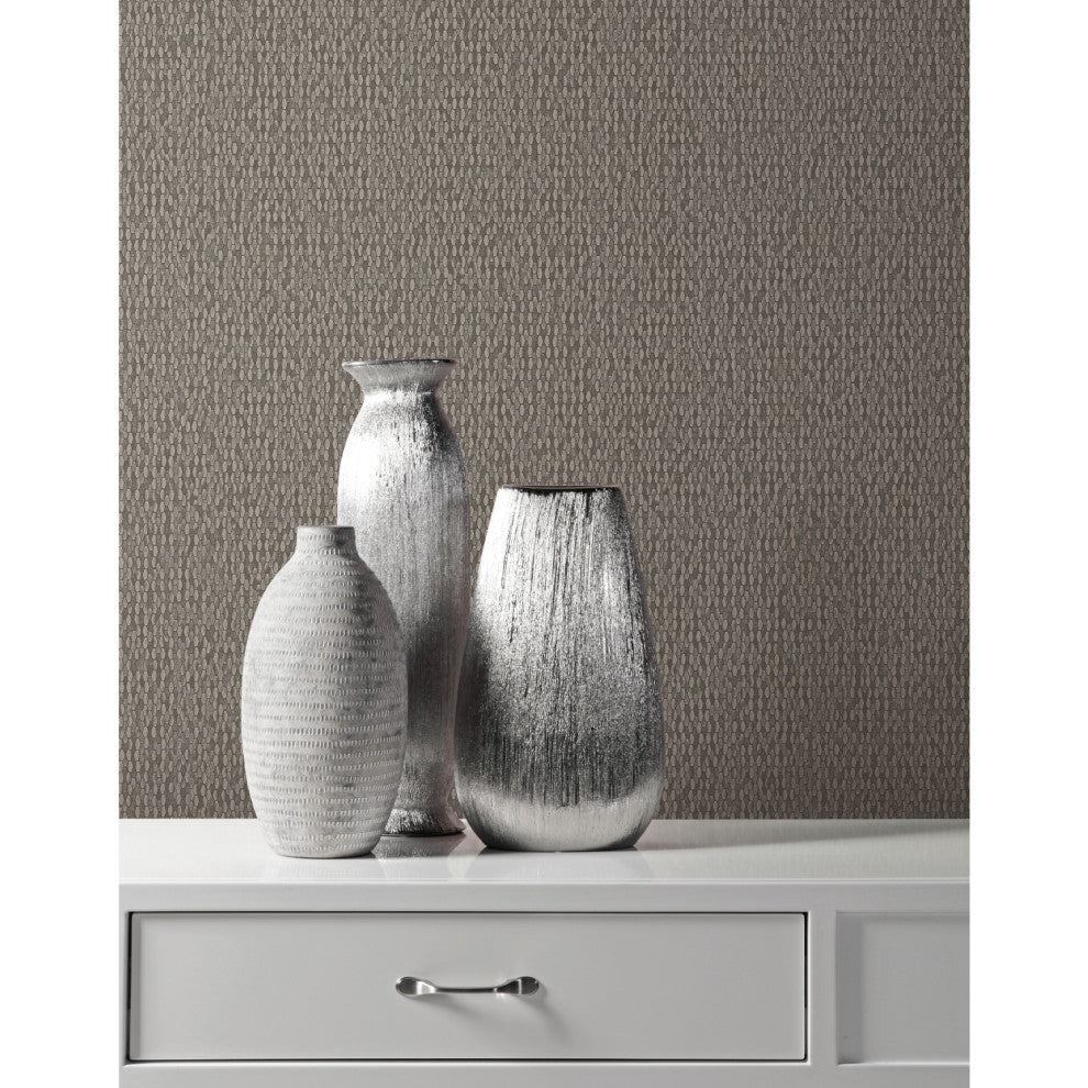 Stretched Hexagons Dark Silver Wallpaper