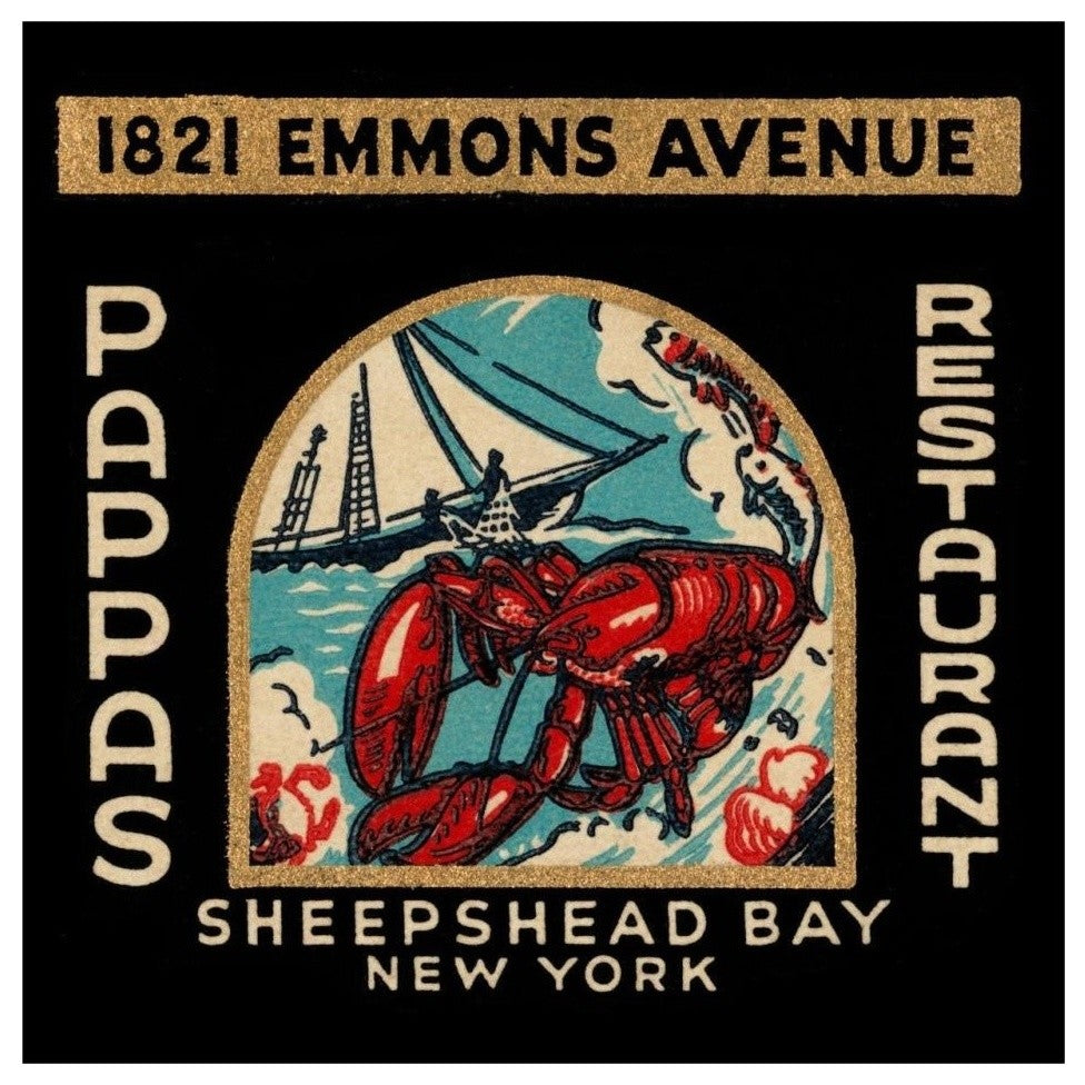 "Pappas Restaurant" Digital Paper Print by Retrolabel, 38"x38"