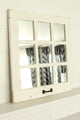 Farmhouse Mirror 9 Window Pane Mirror, White