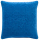 Surya Quilted Cotton Velvet QCV-005 20"x20" Pillow Cover, Bright Blue