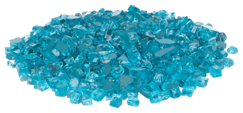 Bahama Blue Reflective Fire Glass