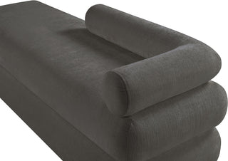 Kennedy Upholstered Bench, Gray, Chenille Fabric