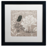 'French Linen Garden III' Matted Framed Canvas Art by Daphne Brissonnet