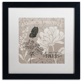 'French Linen Garden III' Matted Framed Canvas Art by Daphne Brissonnet