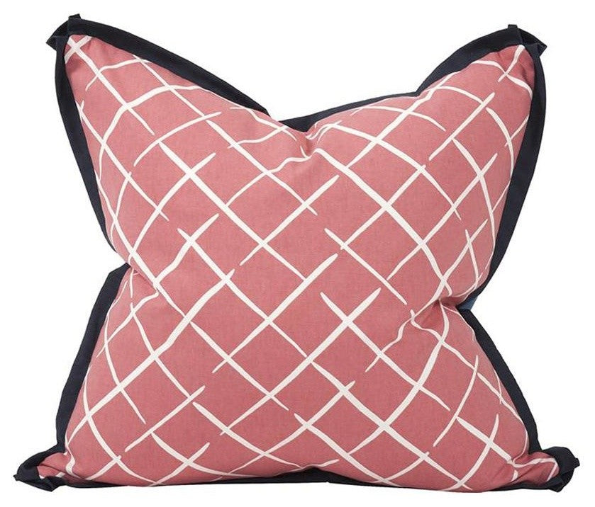 Howard Elliott Madcap Cottage Cove End Rhubarb 24" x 24" Pillow - Down Insert