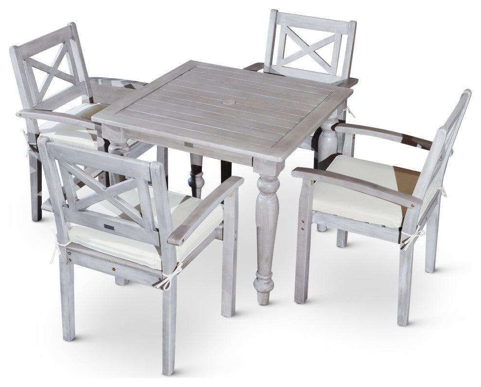 DTY Outdoor Living Castlewood Canyon Dining Set, 5-Piece Square Dining Set