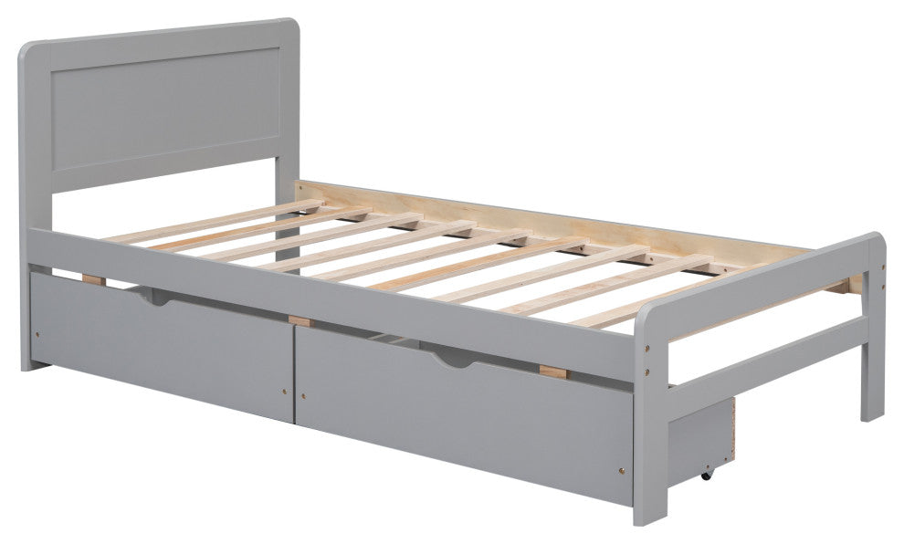 Gewnee Modern Design Twin Size Platform Bed Frame