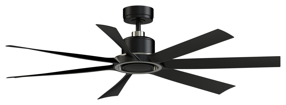 Lenzi 60" Indoor/Outdoor Fan With LED Light Kit Black/Nickel Blades