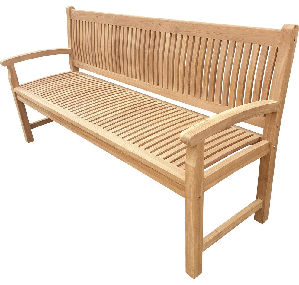 Seven Seas Teak El Mar Outdoor Teak Wood Bench, 6 Foot