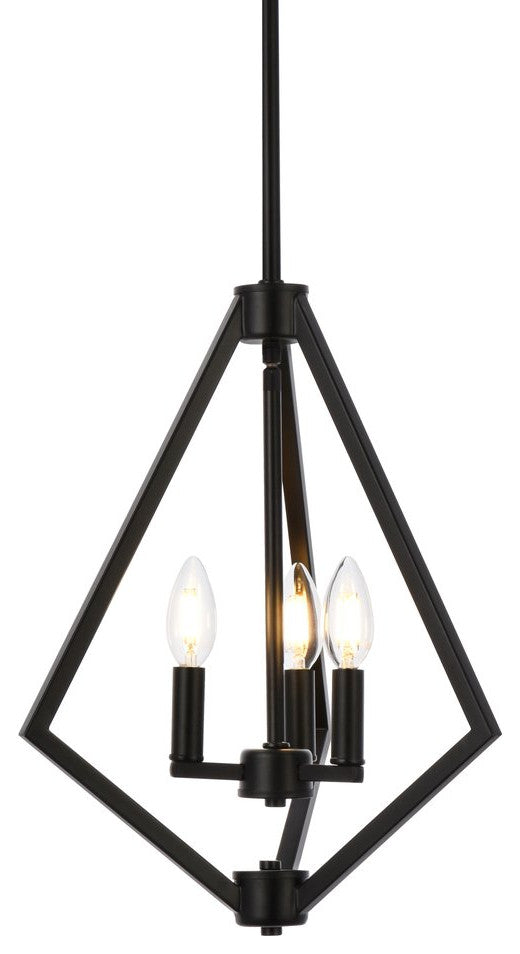 Isla 3-Light Pendant, Black
