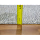 Pastel Gray Hand Knotted Grass Design Organic Undyed Wool Runner Rug 2'6"x10'2"