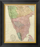 "Composite: India Peninsula, 1800" Framed Canvas Giclee by William Faden, 17x20"
