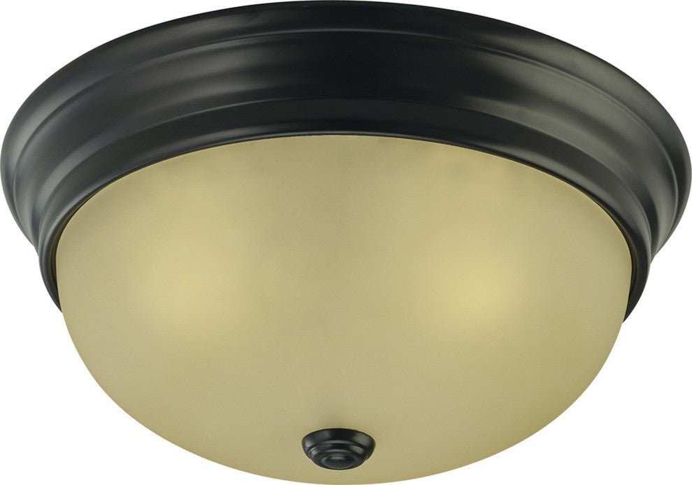 Hammond 3-Light Antique Bronze Interior Flush Mount