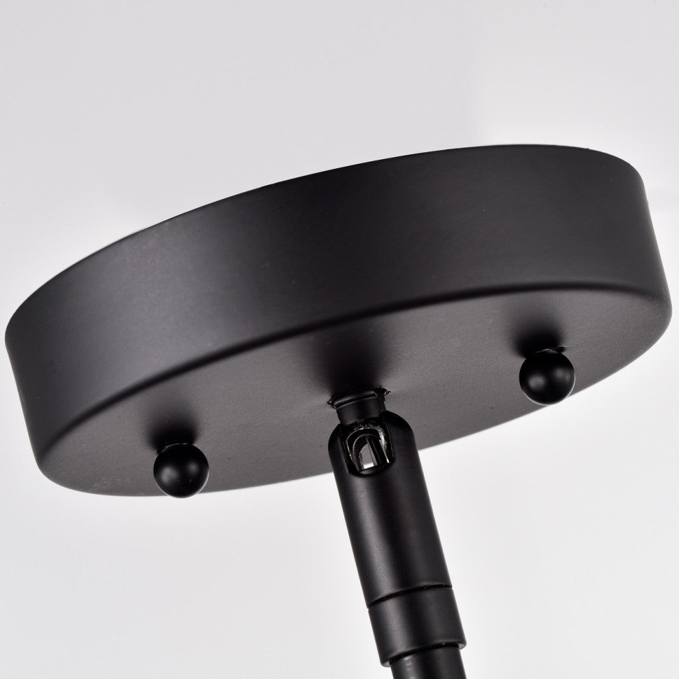 CHLOE Ironclad Industrial 1 Light TexturedBlack MiniPendant CeilingFixture 10" W