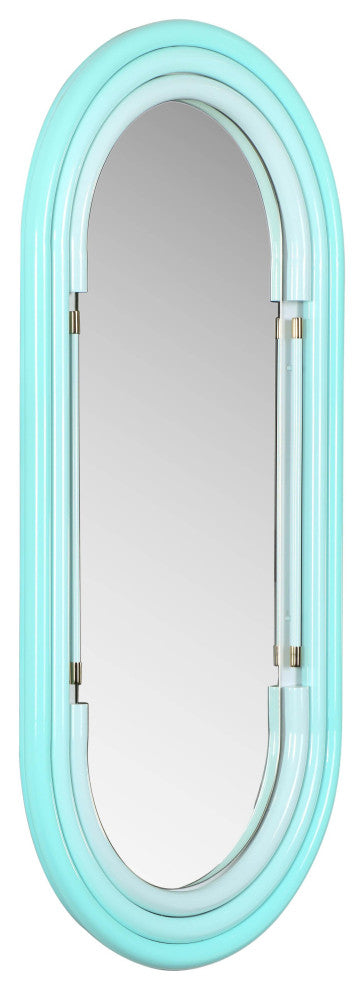 Neon Large Wall Mirror in Blue - Blue