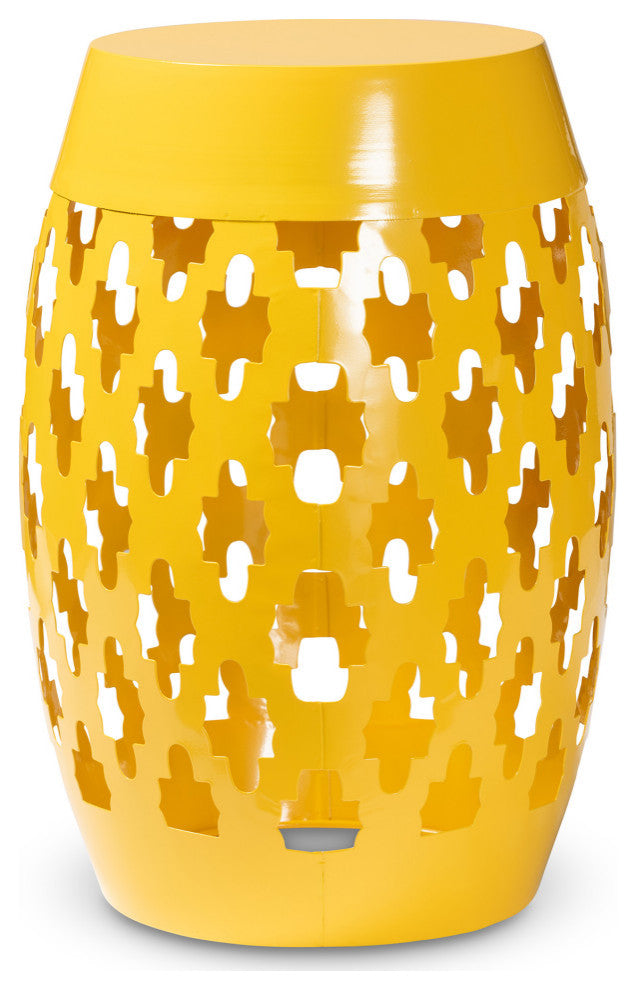 Elenor Contemporary Outdoor Side Table, Yellow
