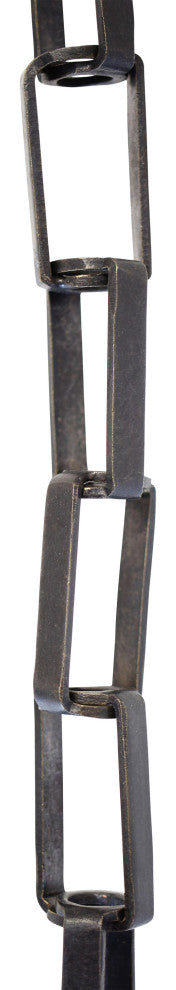 RCH Hardware Brass Rectangle Chandelier Chain, Various Finishes, Oil Bronzed Bla