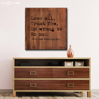 Ready2HangArt William Shakespeare Love by Olivia Rose Canvas Art, 12"x12"