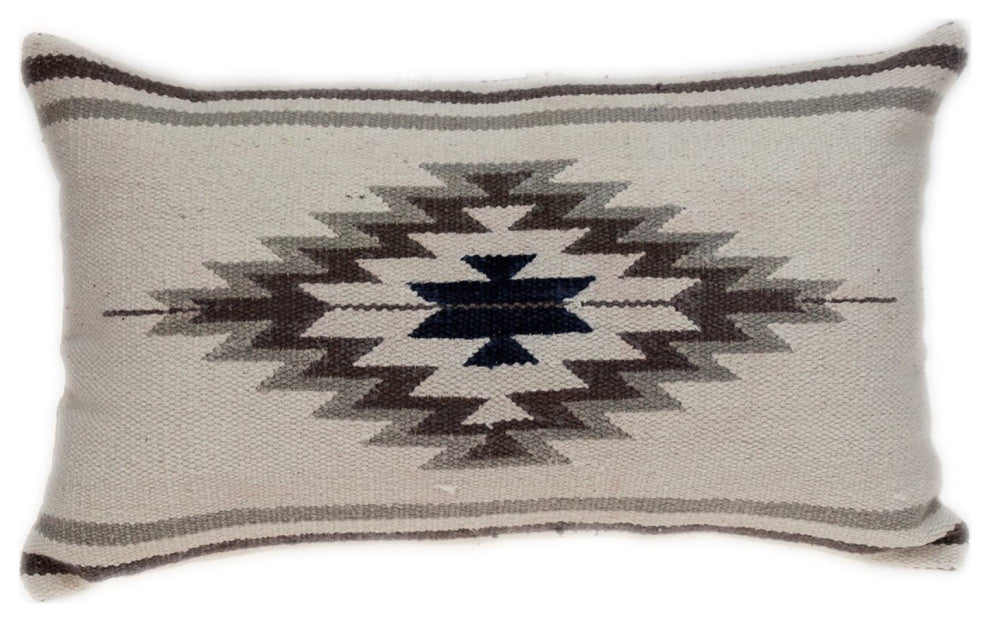 Southwest Gray and Brown Lumbar Throw Pillow