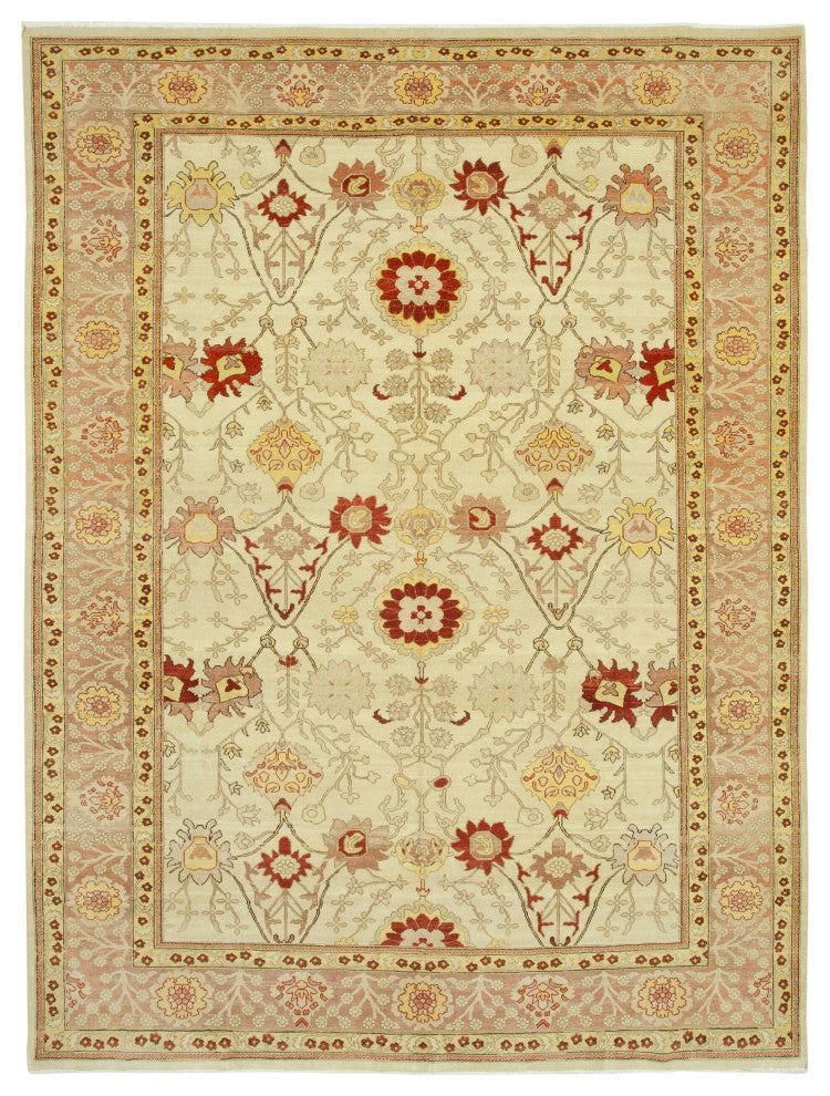Rug N Carpet - Handmade Oriental 8' 10" x 11' 10" Unique Oushak Area Rug