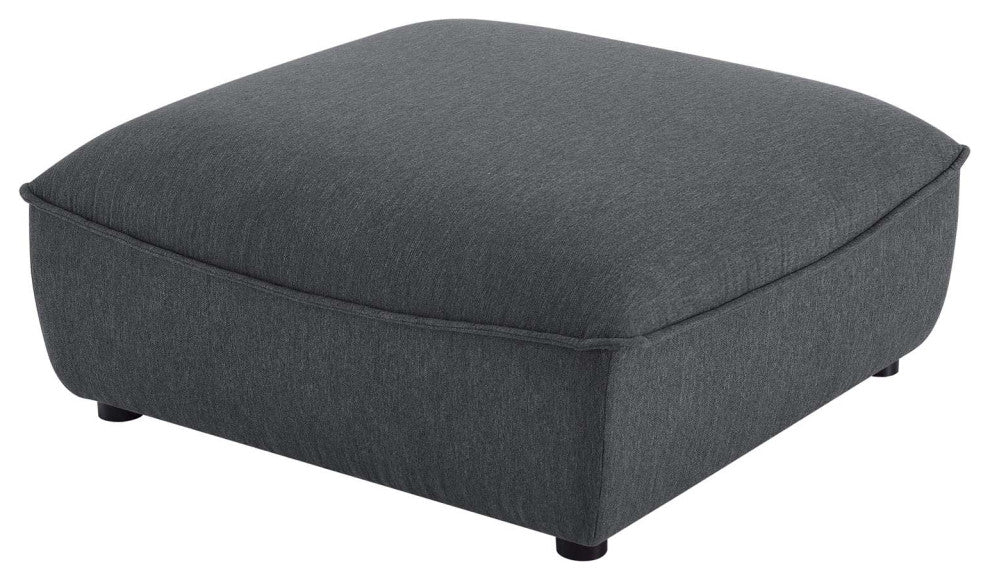 Armchair Accent Chair and Ottoman, Fabric, Dark Gray, Modern, Lounge