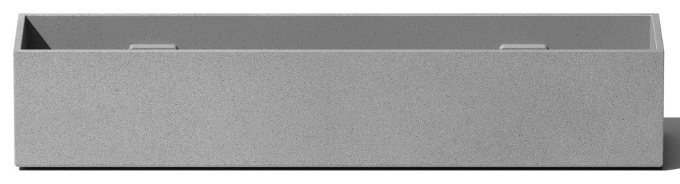 GEO Series Plastic Planter, Grey, Short, 1 Pack