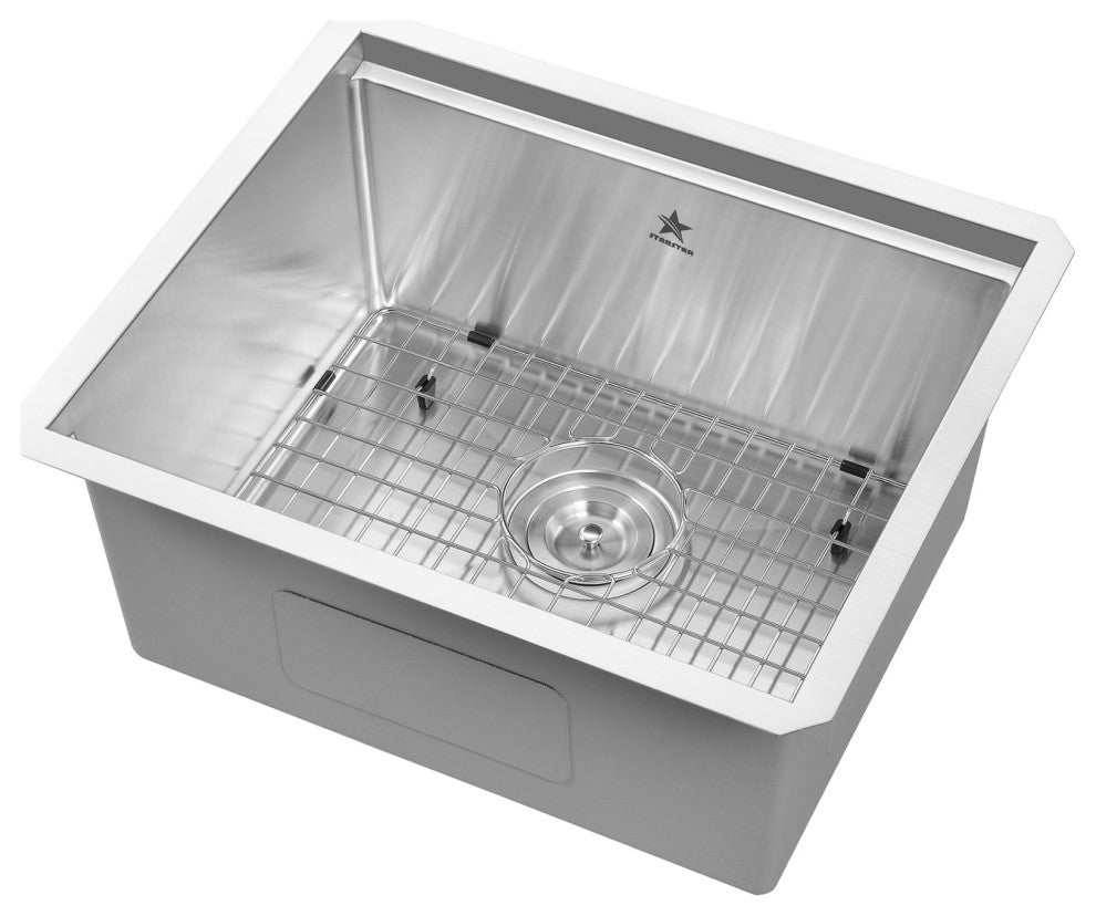 STARSTAR Workstation Ledge Undermount Single Bowl 304 Stainless Steel, 23 X 19