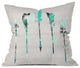 Deny Designs Iveta Abolina Teal Feathers Outdoor Throw Pillow