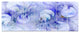 Light Blue Fractal Glass Texture, Abstract Canvas Art Print, 83"x32", 7 Panels