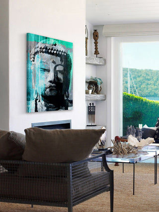 Marmont Hill, "Buddha Giant" by Rick Martin Painting on Wrapped Canvas, 16x24
