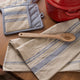 DII Nautical Blue French Stripe Woven Dishtowel, Set of 3